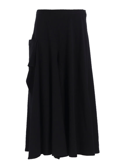 ASYMMETRIC COMBED FLEECE SKIRT