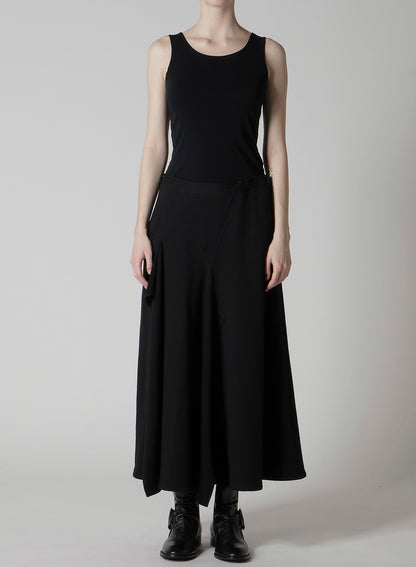 ASYMMETRIC COMBED FLEECE SKIRT