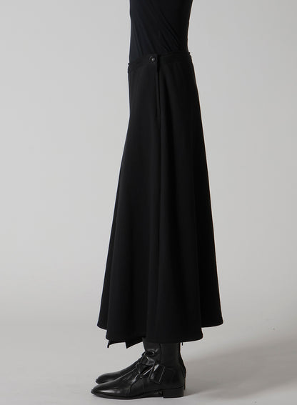 ASYMMETRIC COMBED FLEECE SKIRT