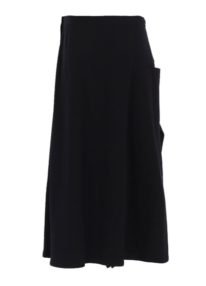 ASYMMETRIC COMBED FLEECE SKIRT