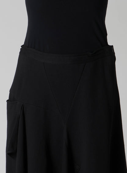 ASYMMETRIC COMBED FLEECE SKIRT