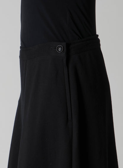 ASYMMETRIC COMBED FLEECE SKIRT