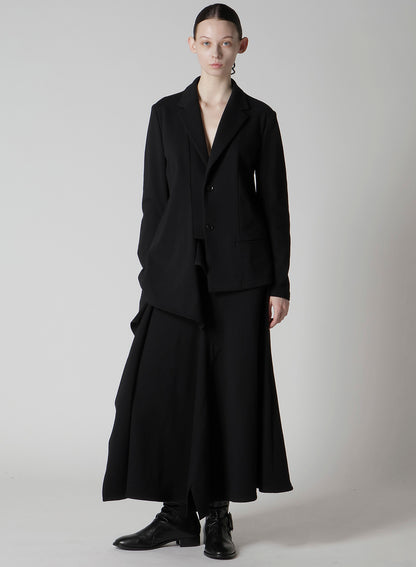 ASYMMETRIC COMBED FLEECE SKIRT