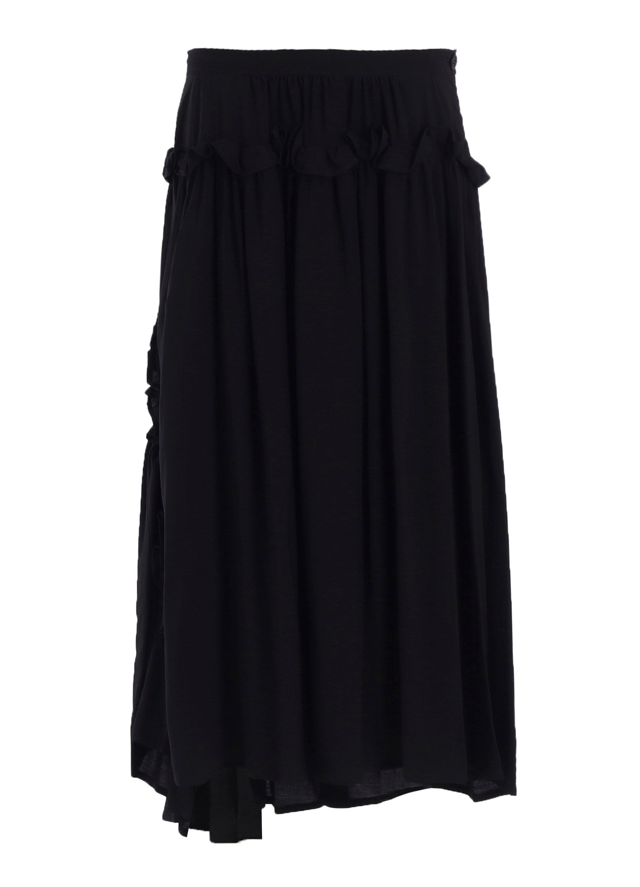 HARD-TWIST SERGE FRILL GATHER SKIRT