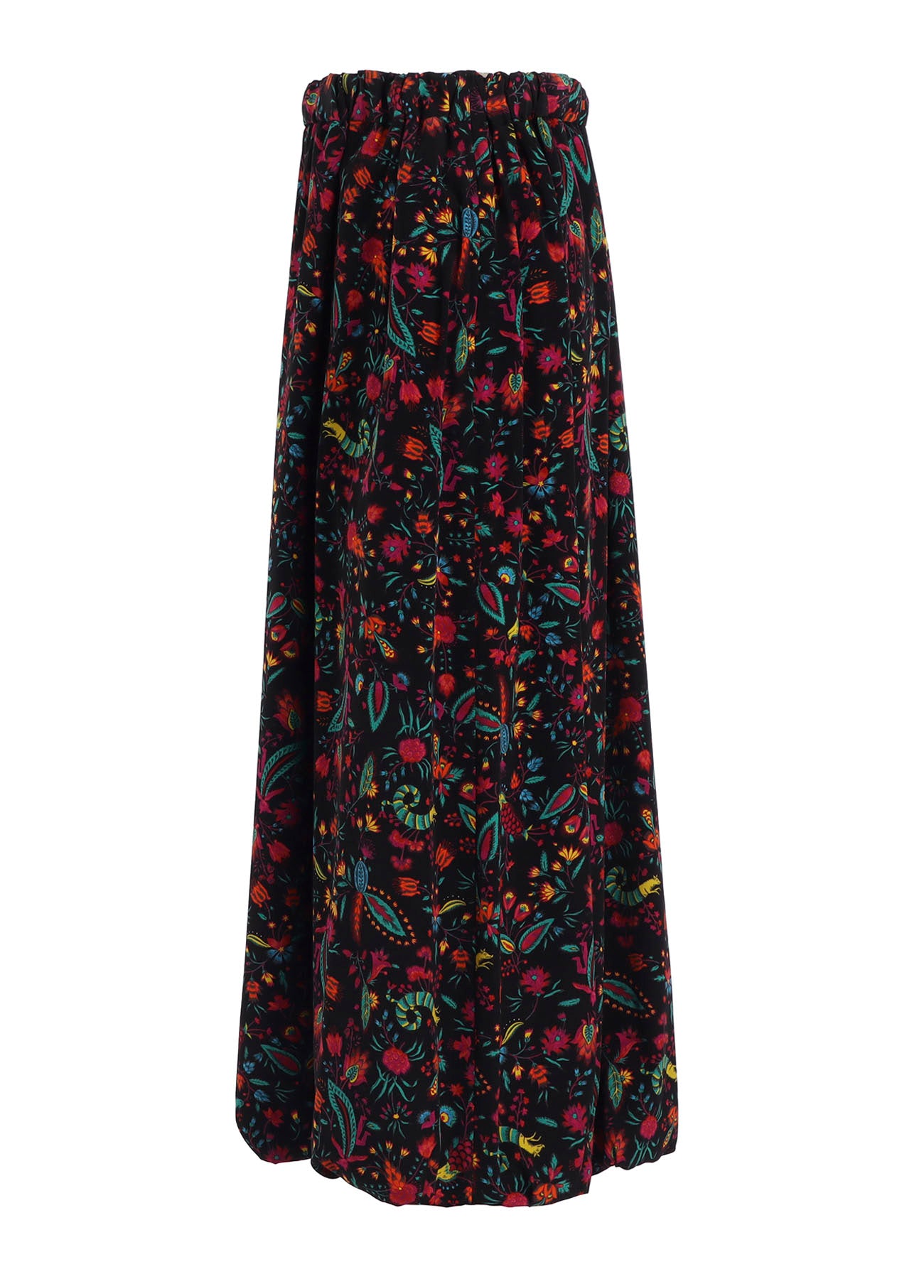 FLOWER PRINT BALLOON SKIRT