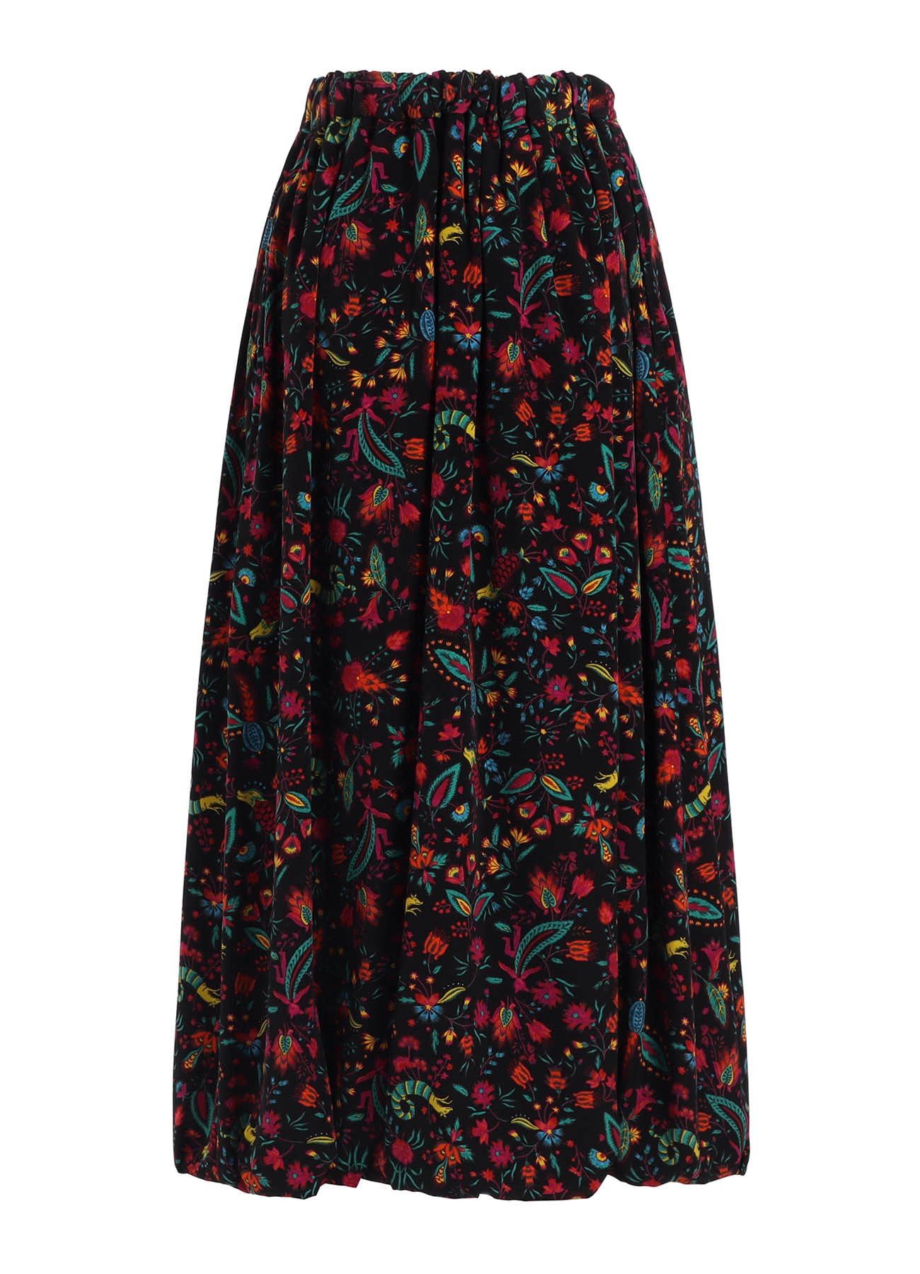 FLOWER PRINT BALLOON SKIRT