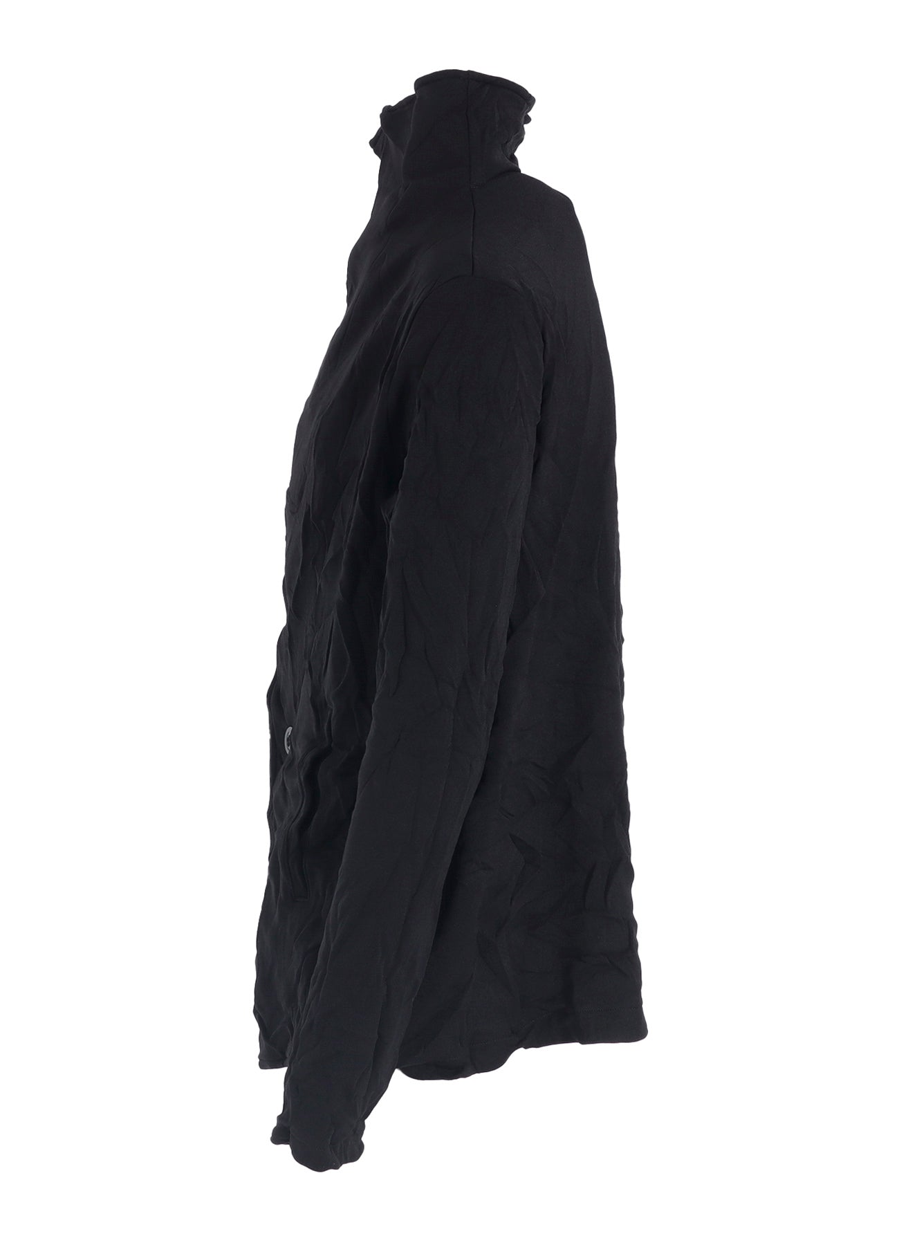 WRINKLE-EFFECT ASYMMETRIC JACKET
