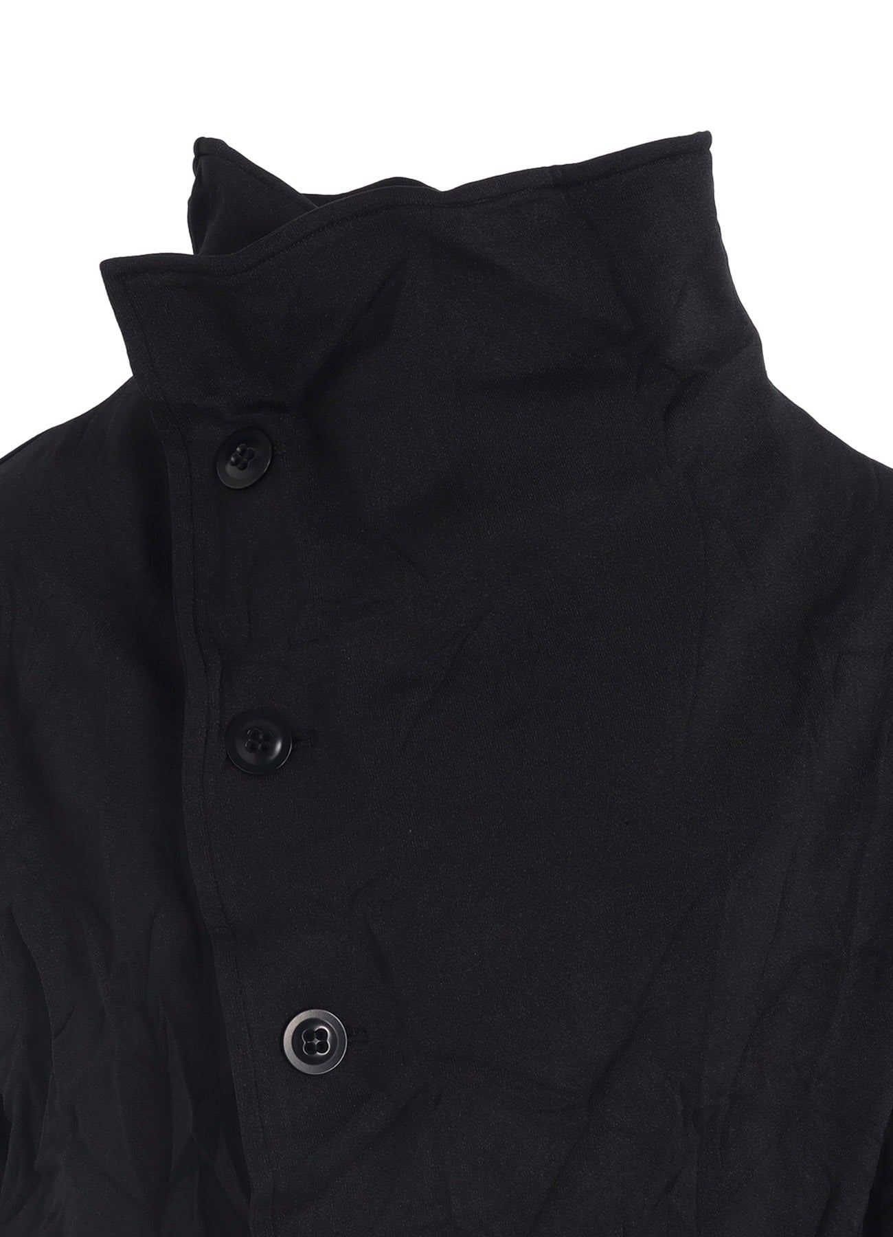 WRINKLE-EFFECT ASYMMETRIC JACKET