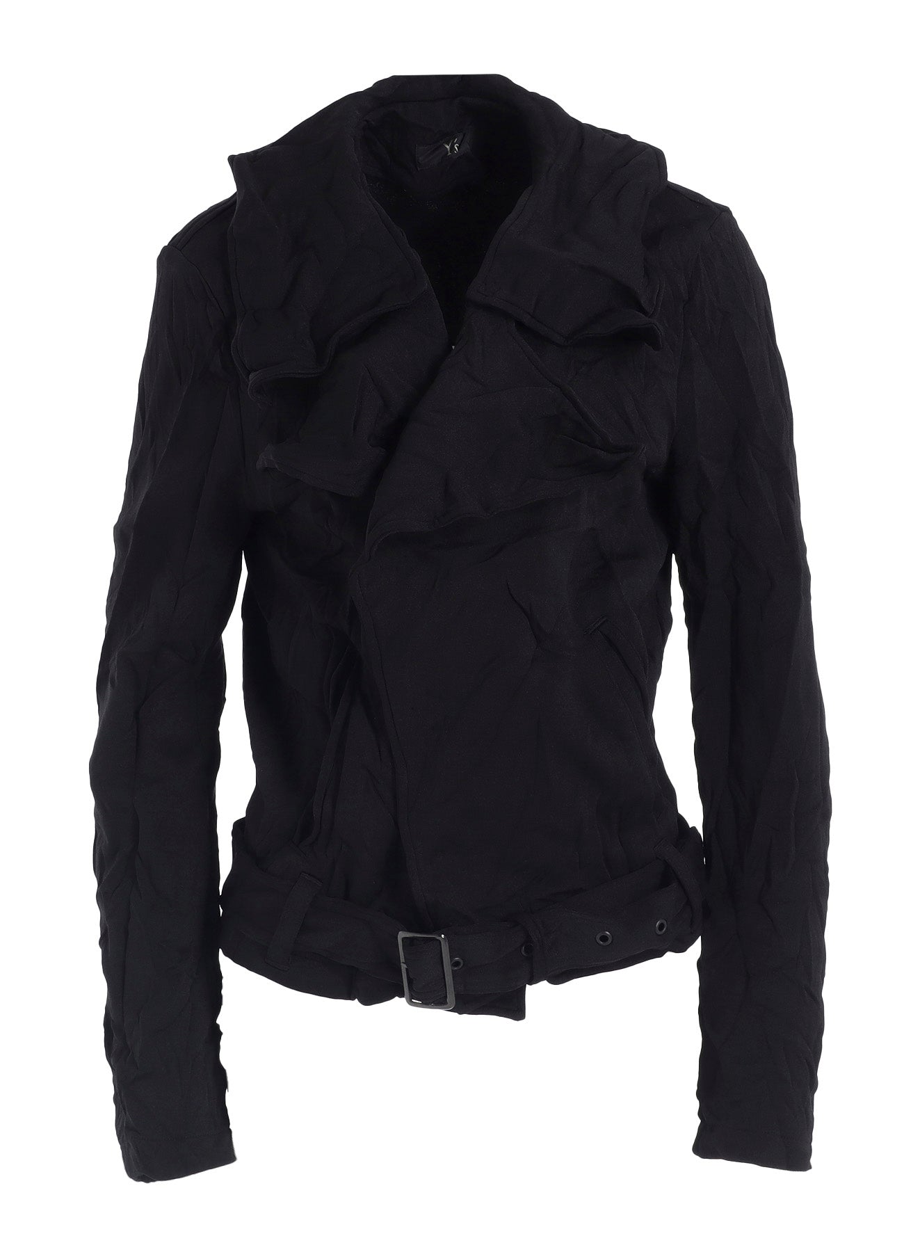 WRINKLE-EFFECT MOTO JACKET