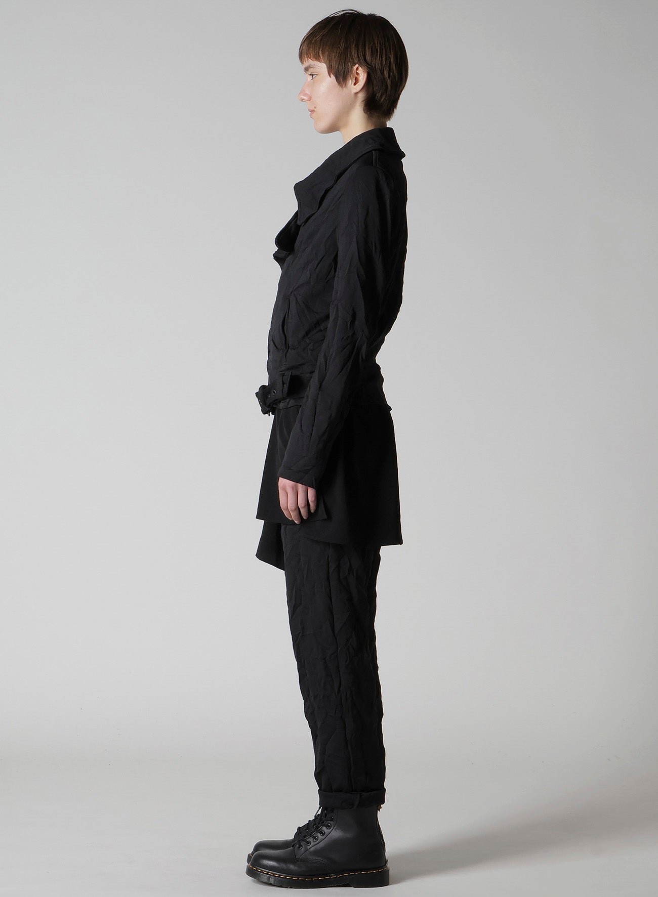 WRINKLE-EFFECT MOTO JACKET