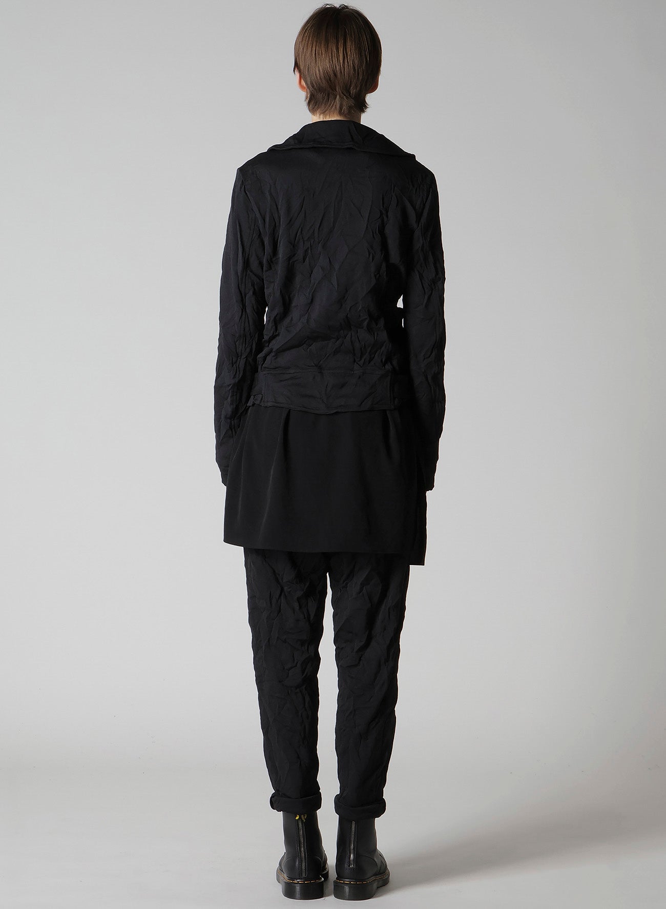 WRINKLE-EFFECT MOTO JACKET