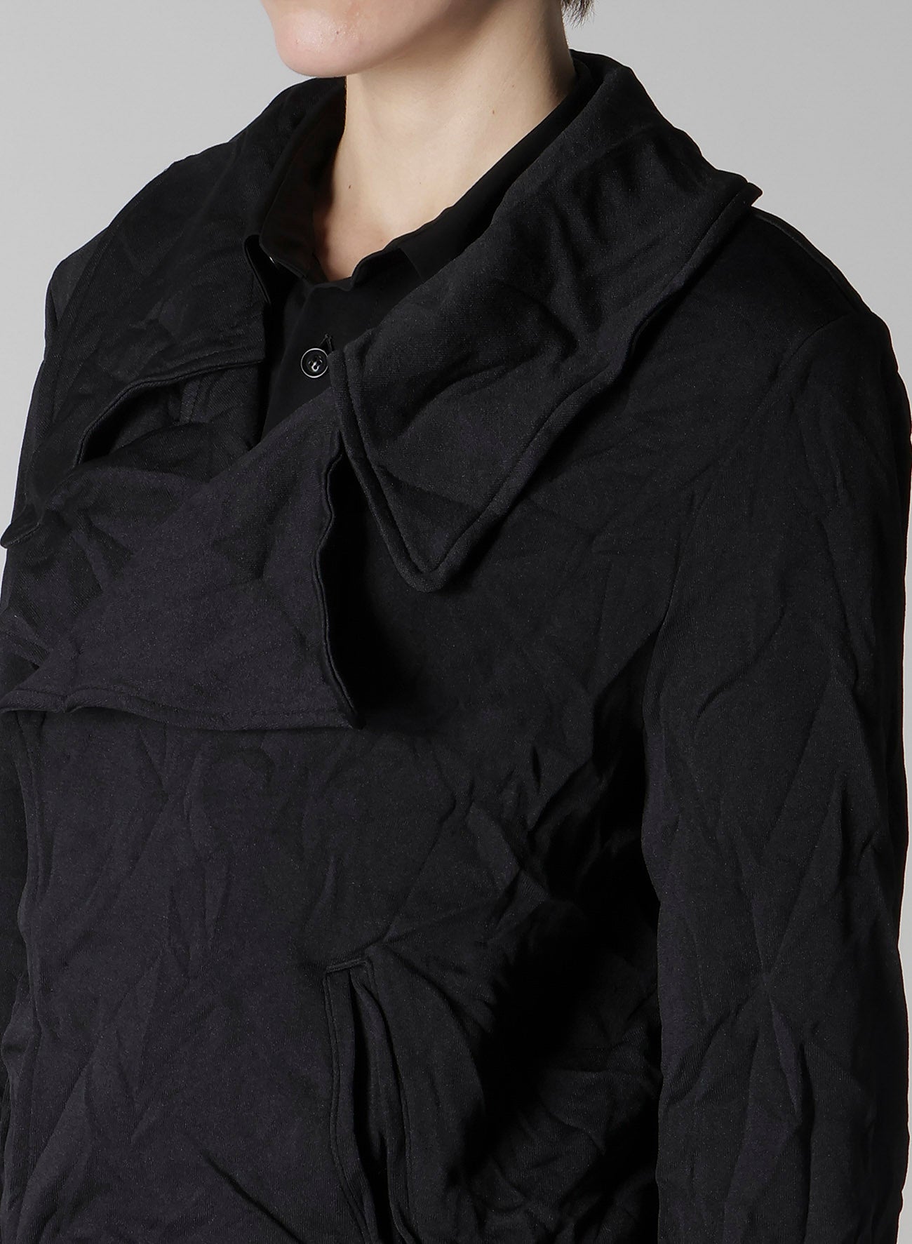 WRINKLE-EFFECT MOTO JACKET