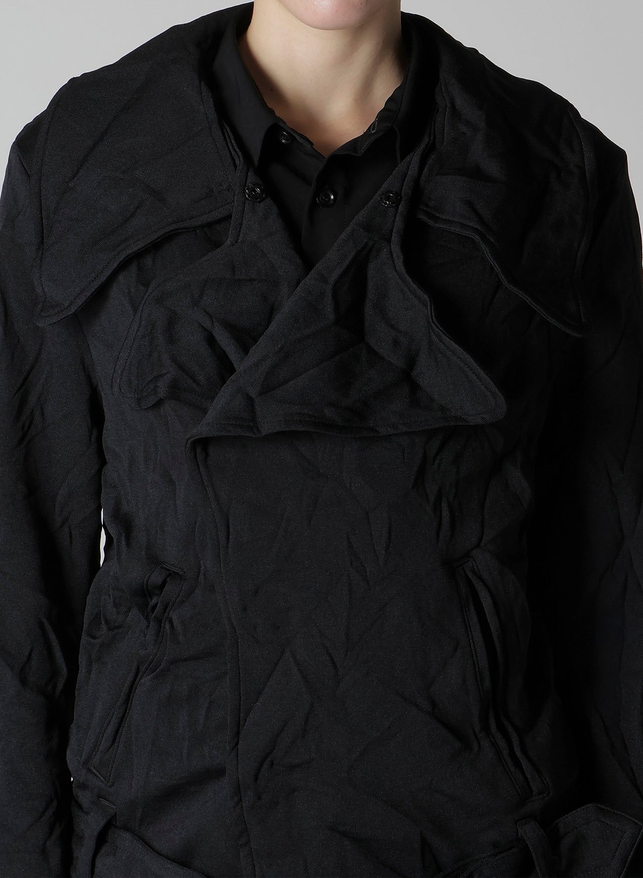 WRINKLE-EFFECT MOTO JACKET