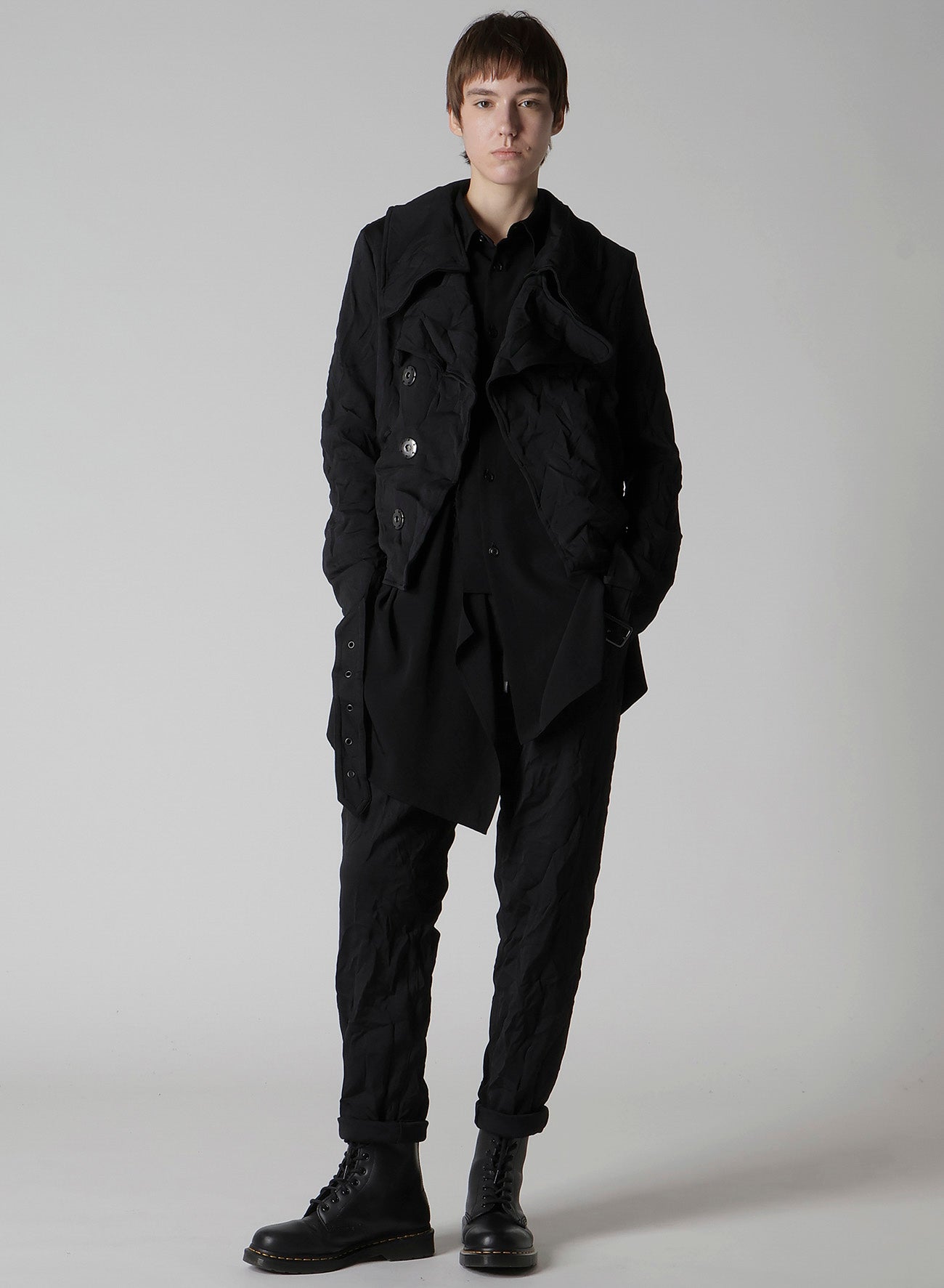 WRINKLE-EFFECT MOTO JACKET