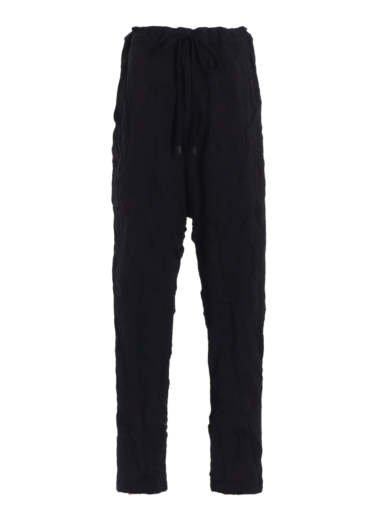 WRINKLE-EFFECT TAPERED PANTS