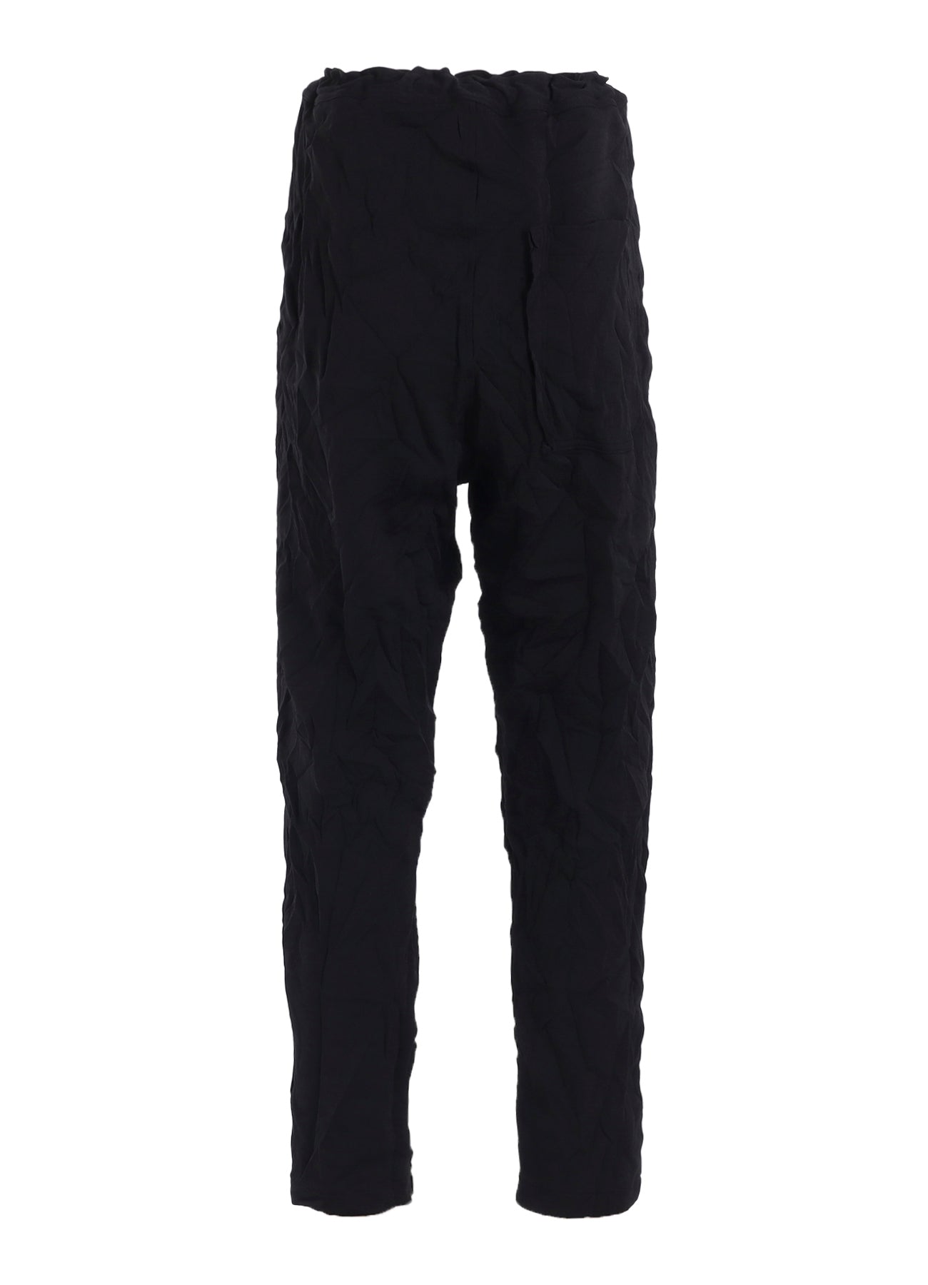 WRINKLE-EFFECT TAPERED PANTS