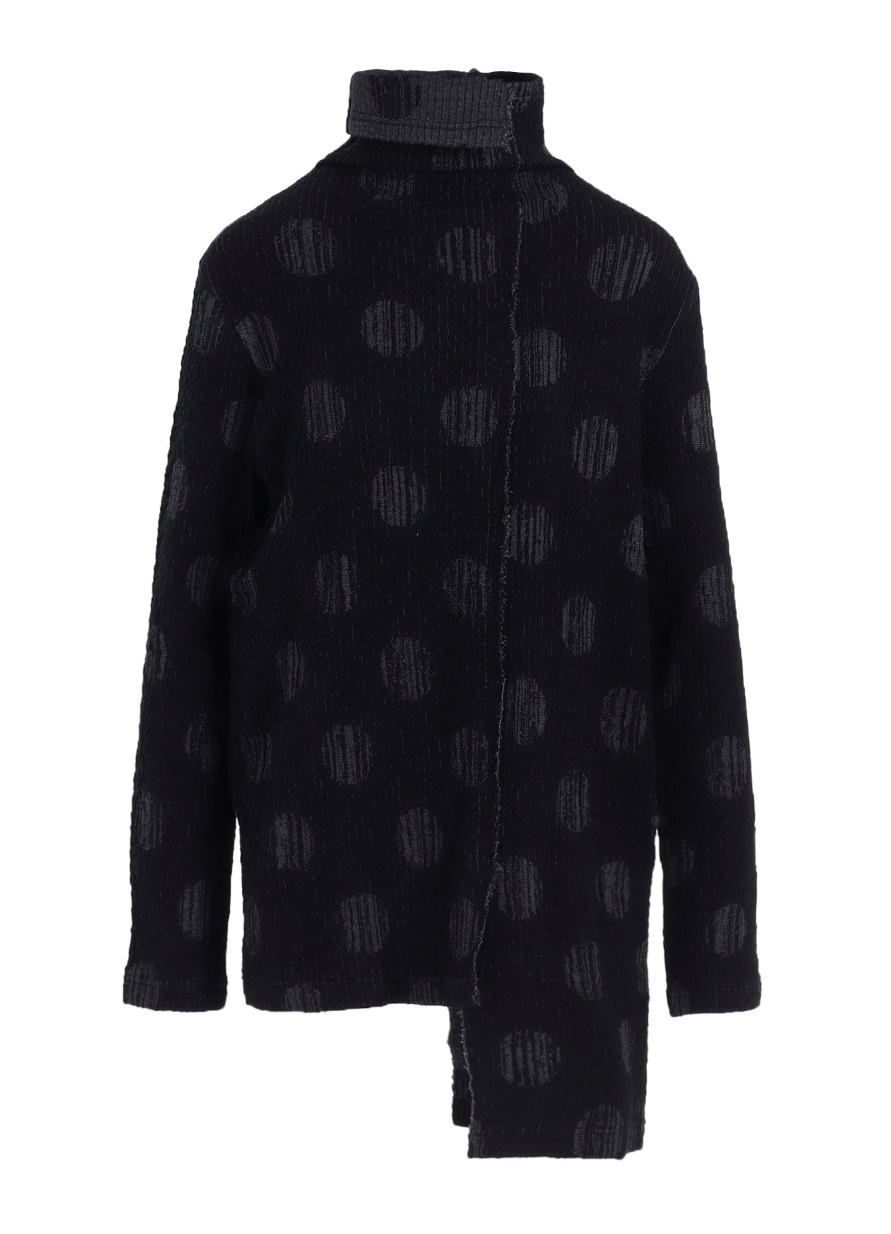 POLKA DOT JQ HIGH NECK ASYMMETRIC T