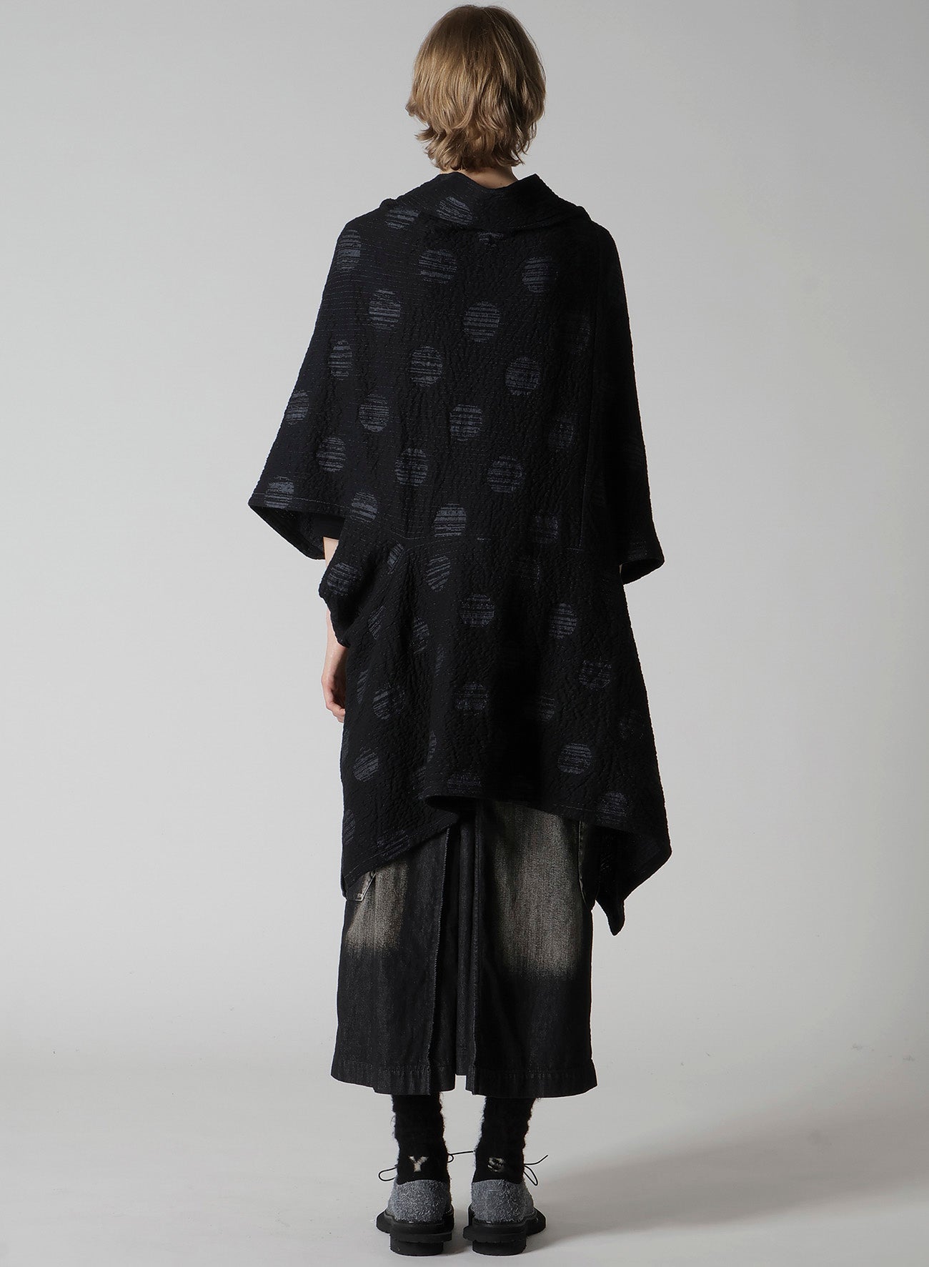 POLKA DOT JQ ASYMMETRIC CARDIGAN