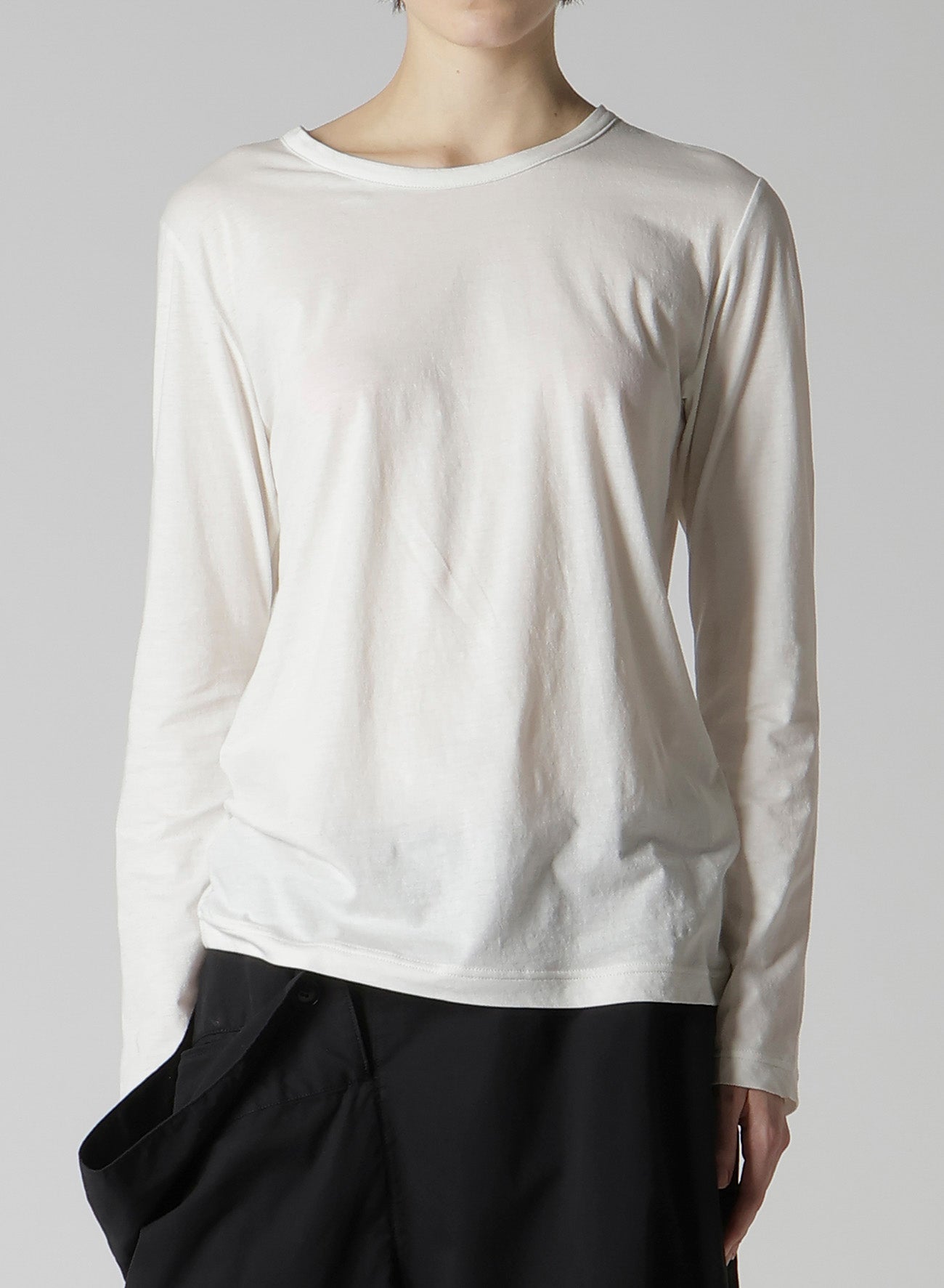 SOFT JERSEY ROUND NECK LONG T
