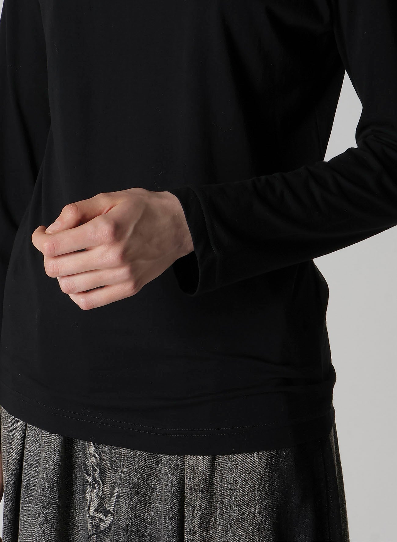 SOFT JERSEY ROUND NECK LONG T