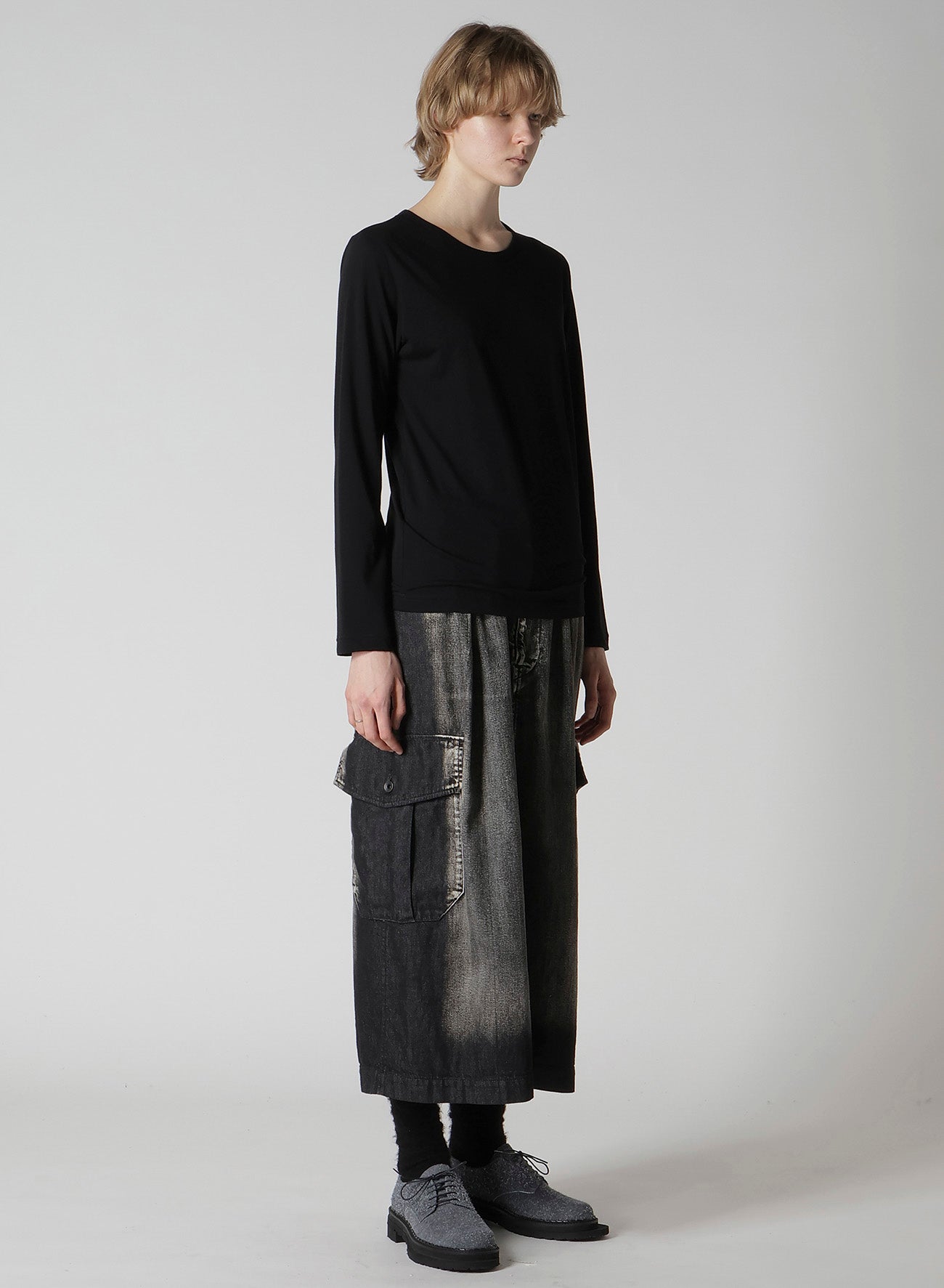 SOFT JERSEY ROUND NECK LONG T