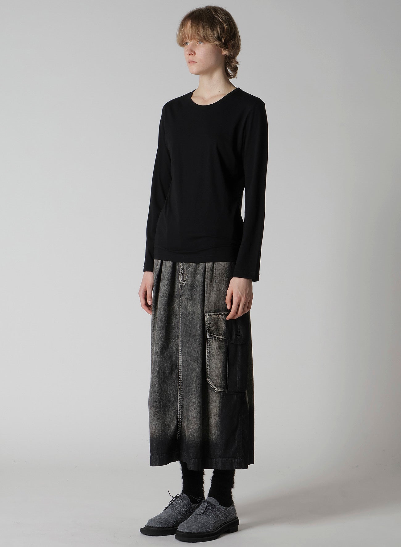 SOFT JERSEY ROUND NECK LONG T