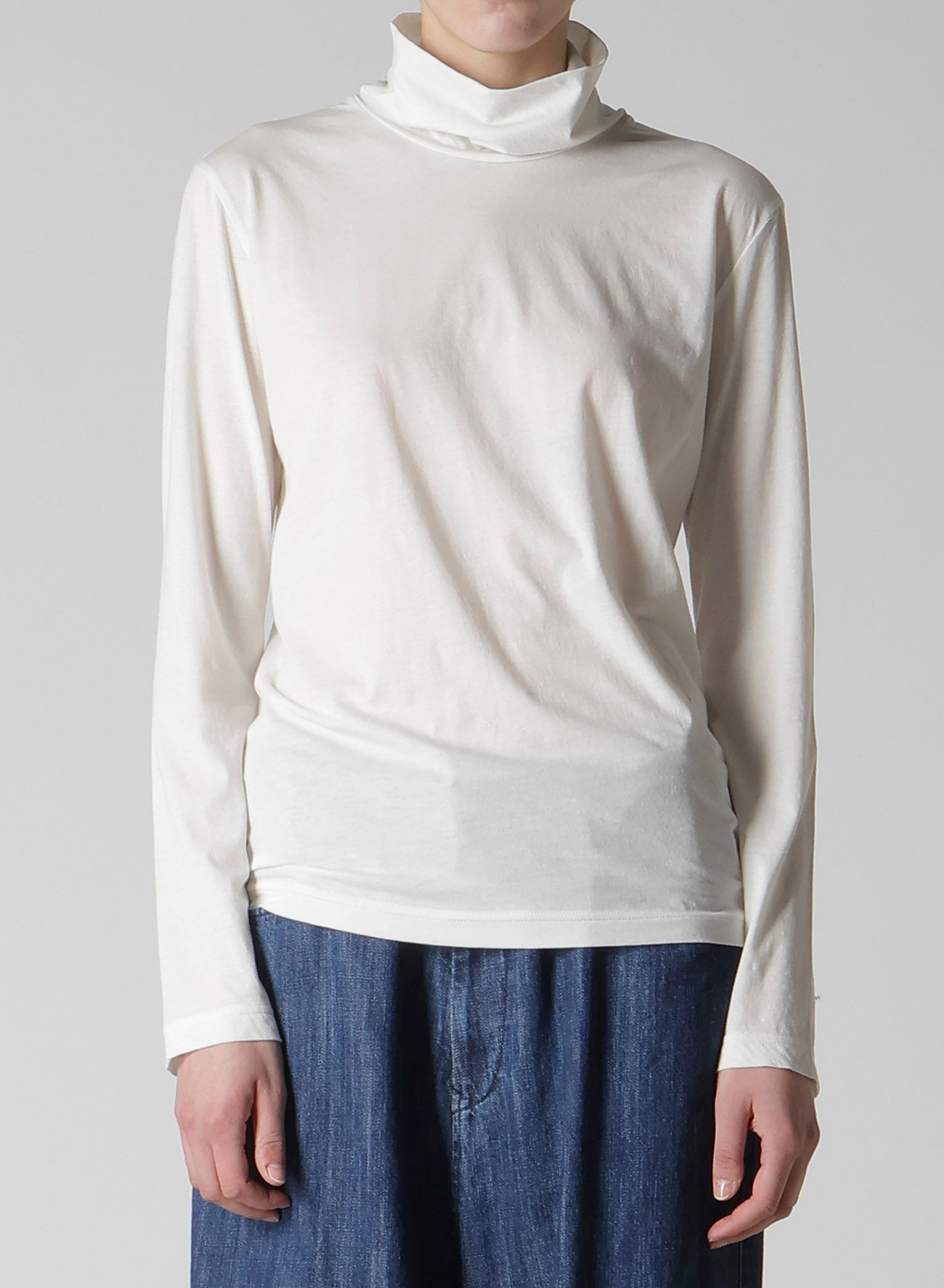 SOFT JERSEY HIGH NECK LONG T