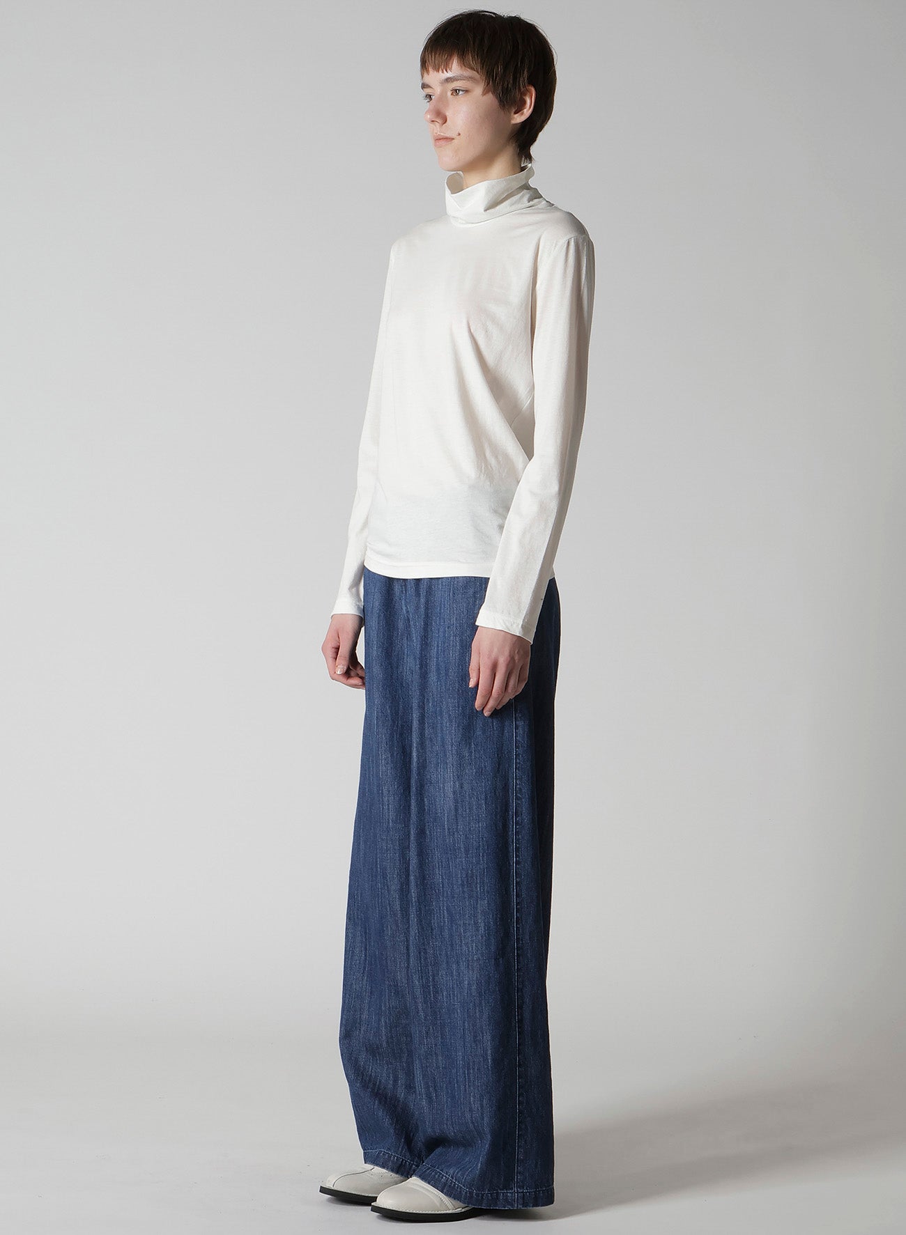 SOFT JERSEY HIGH NECK LONG T