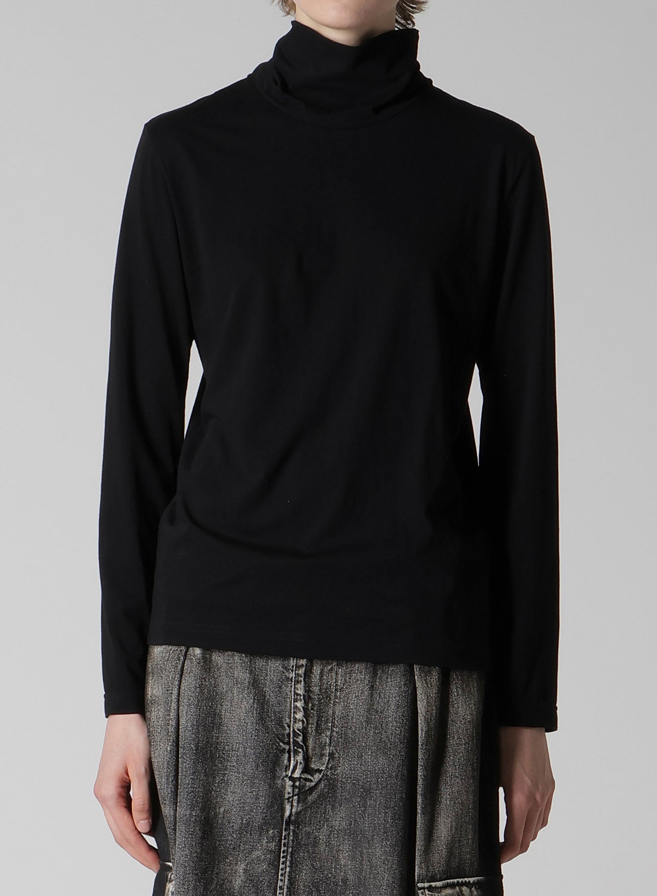 SOFT JERSEY HIGH NECK LONG T