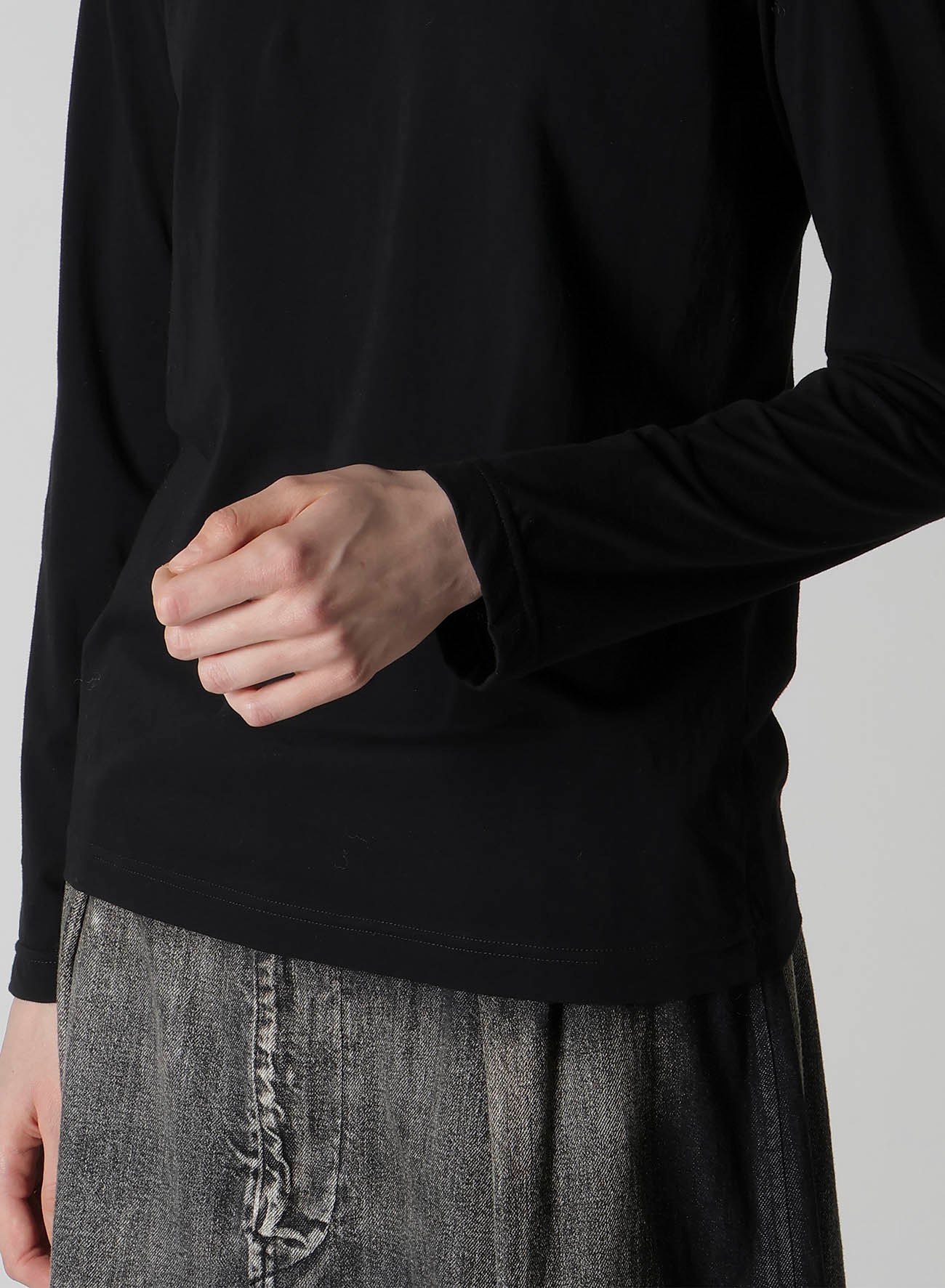 SOFT JERSEY HIGH NECK LONG T