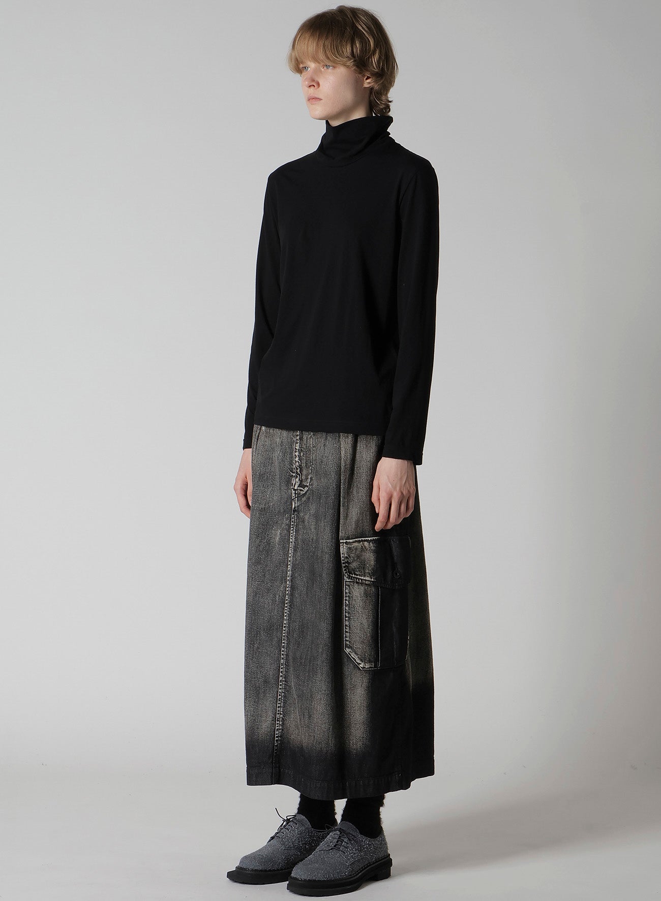 SOFT JERSEY HIGH NECK LONG T
