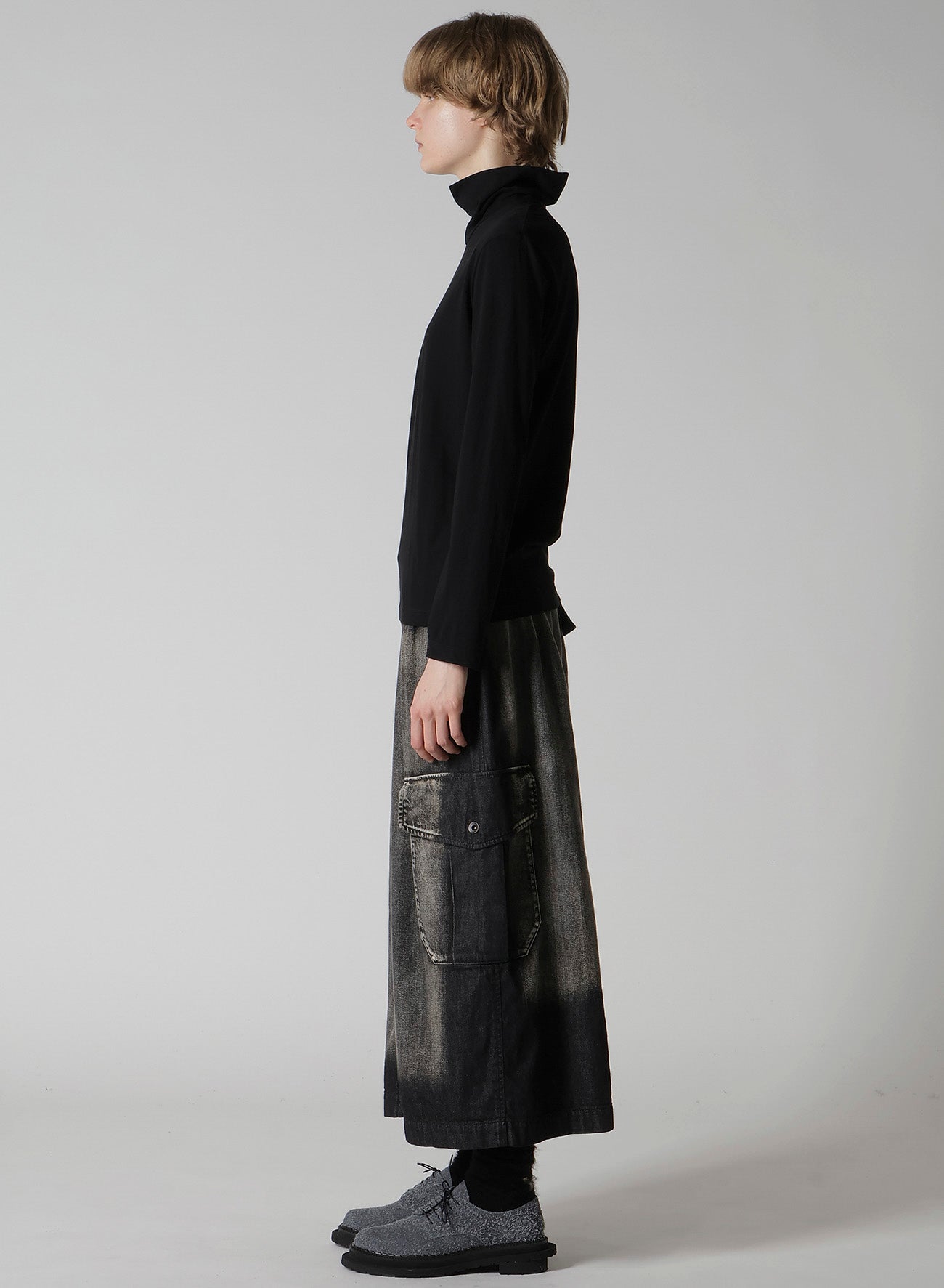 SOFT JERSEY HIGH NECK LONG T