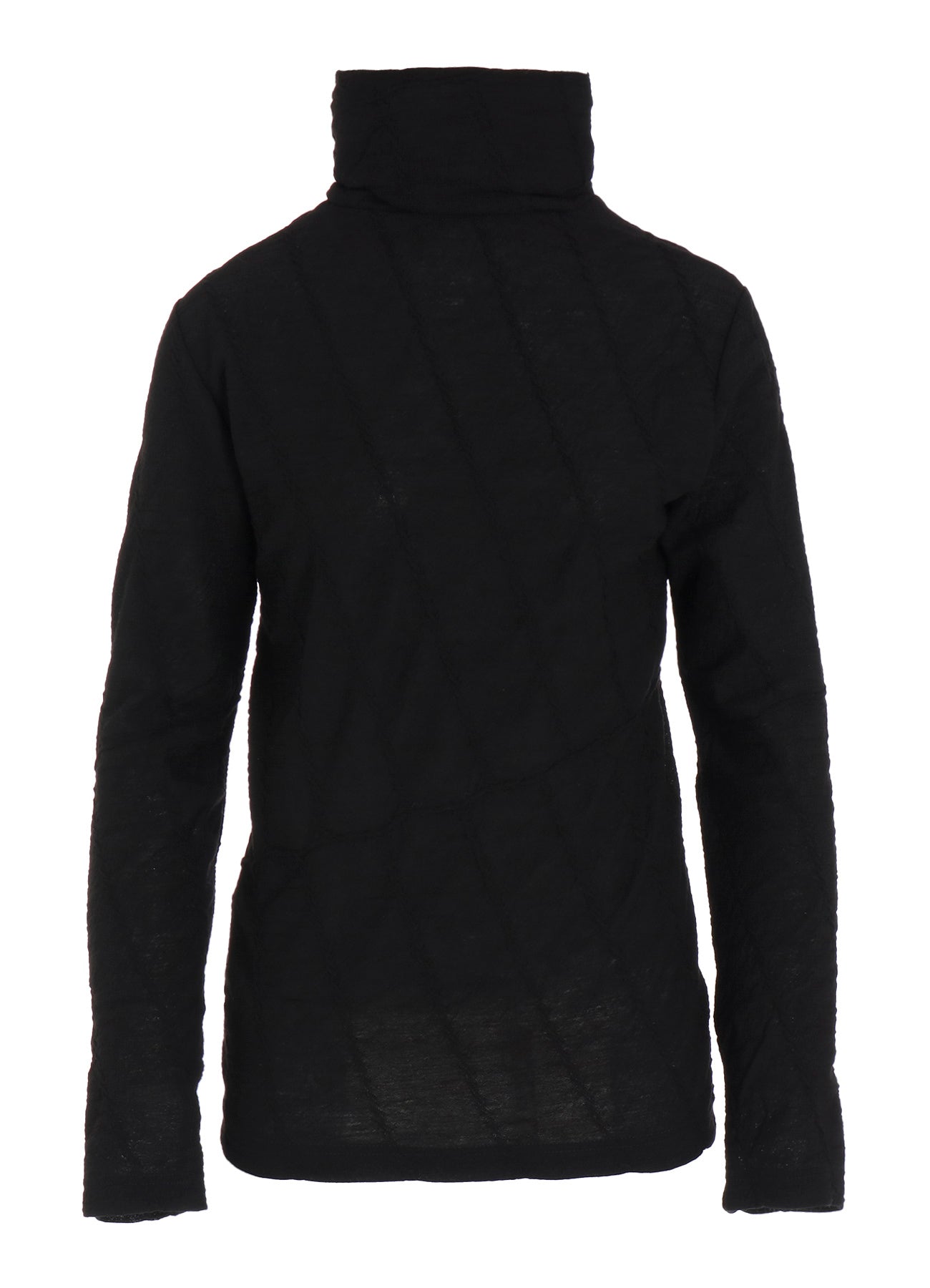 TUCKED DIAGONAL CABLE JQ HIGH NECK LONG T