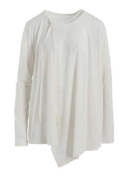 SOFT JERSEY STRING COLLAR LONG T