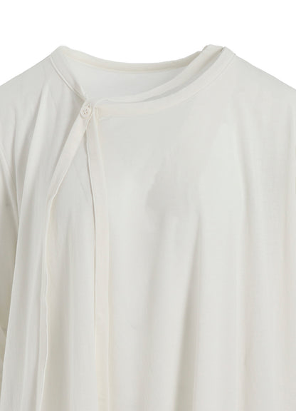 SOFT JERSEY STRING COLLAR LONG T