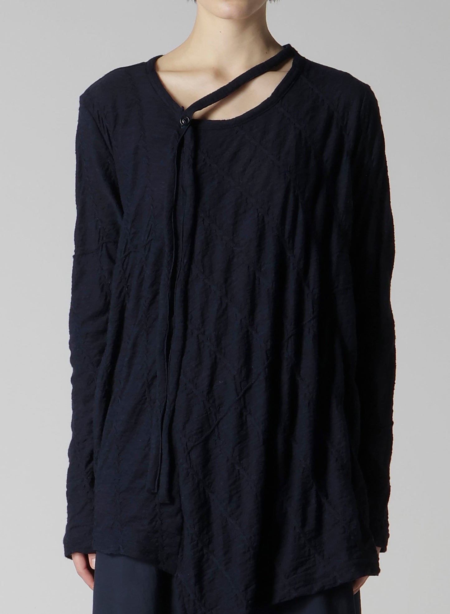 DIAGONAL CABLE JQ STRING COLLAR LONG T