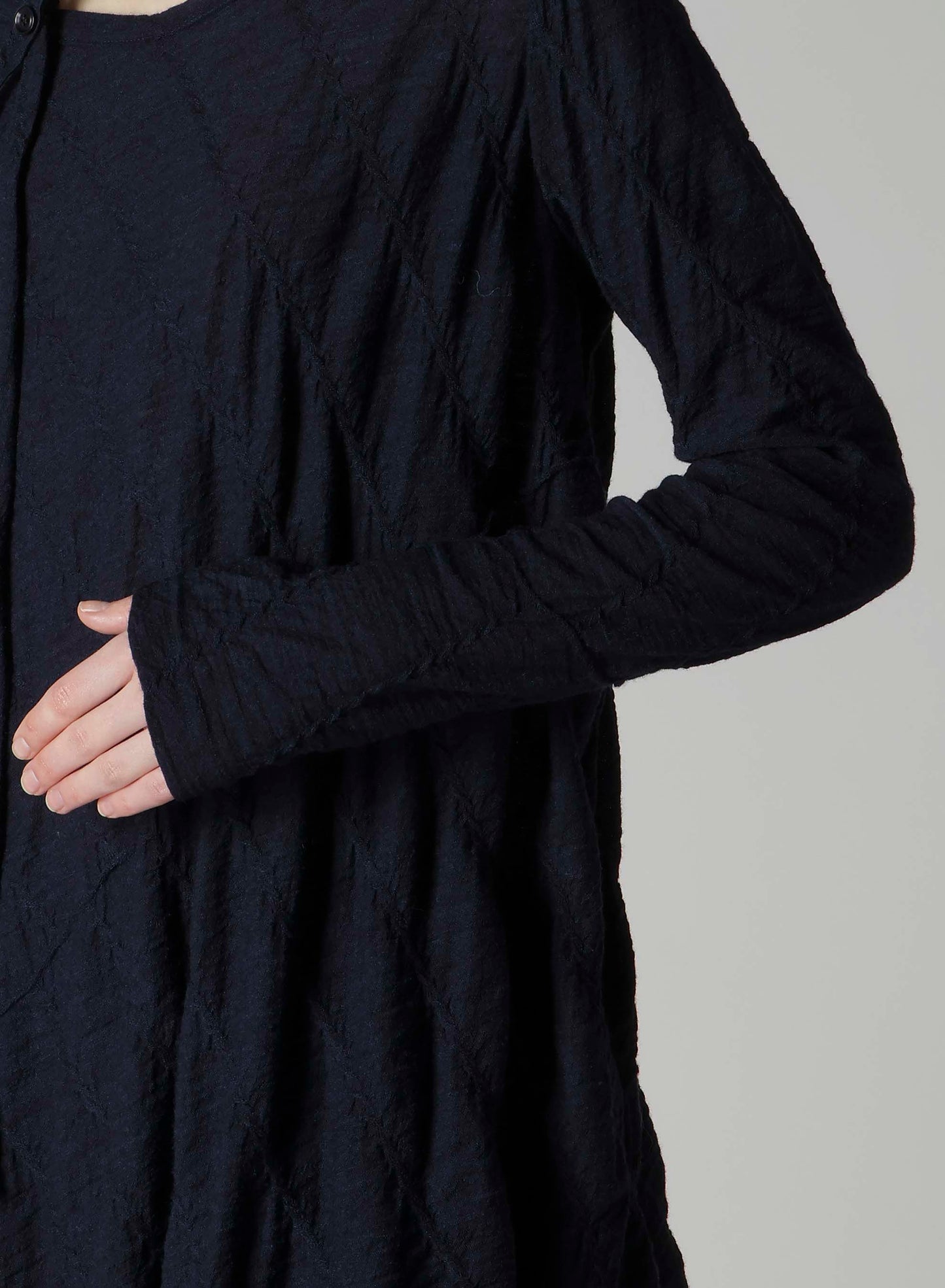DIAGONAL CABLE JQ STRING COLLAR LONG T