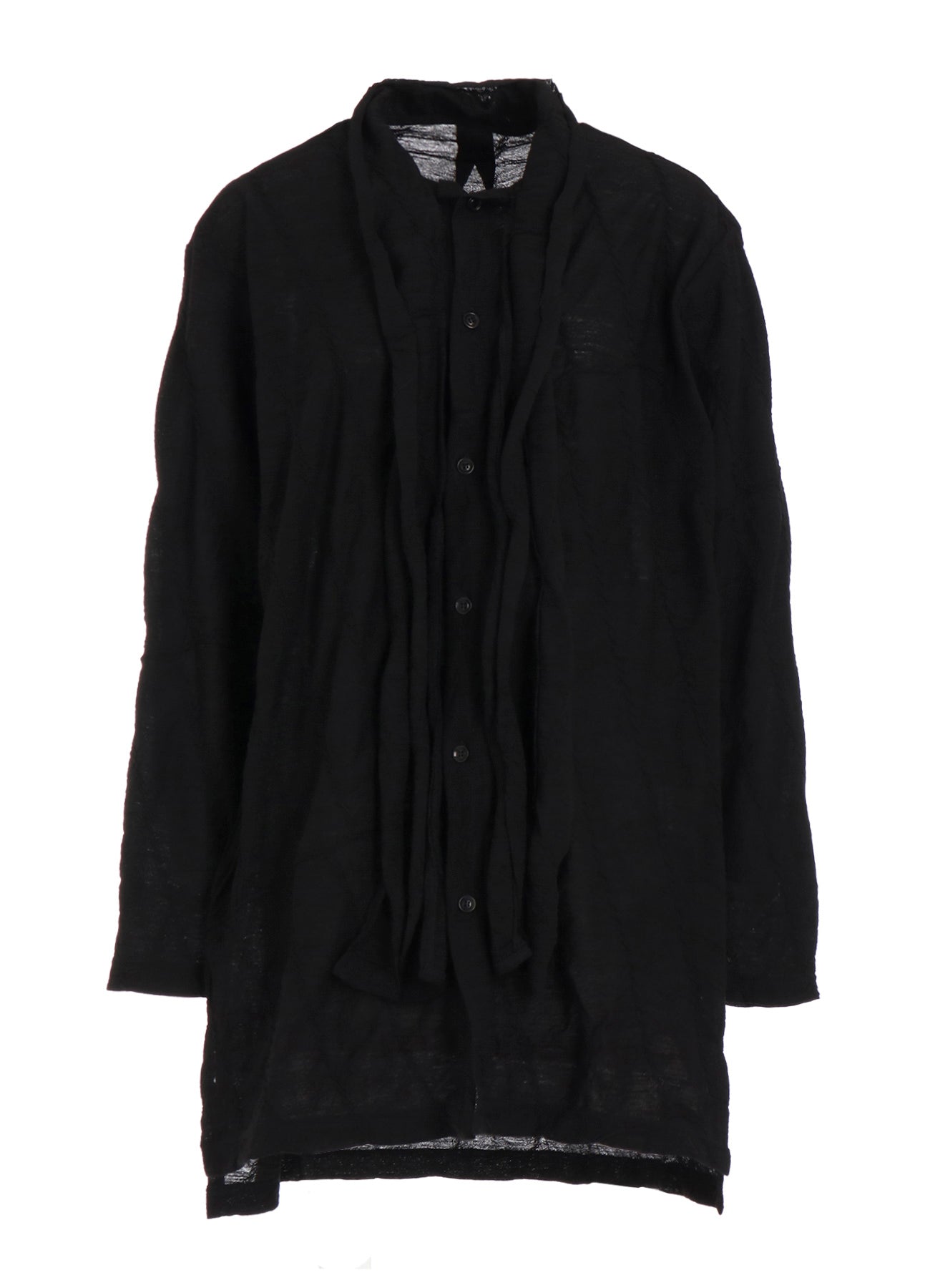 DIAGONAL CABLE JQ BOW TIE BLOUSE T