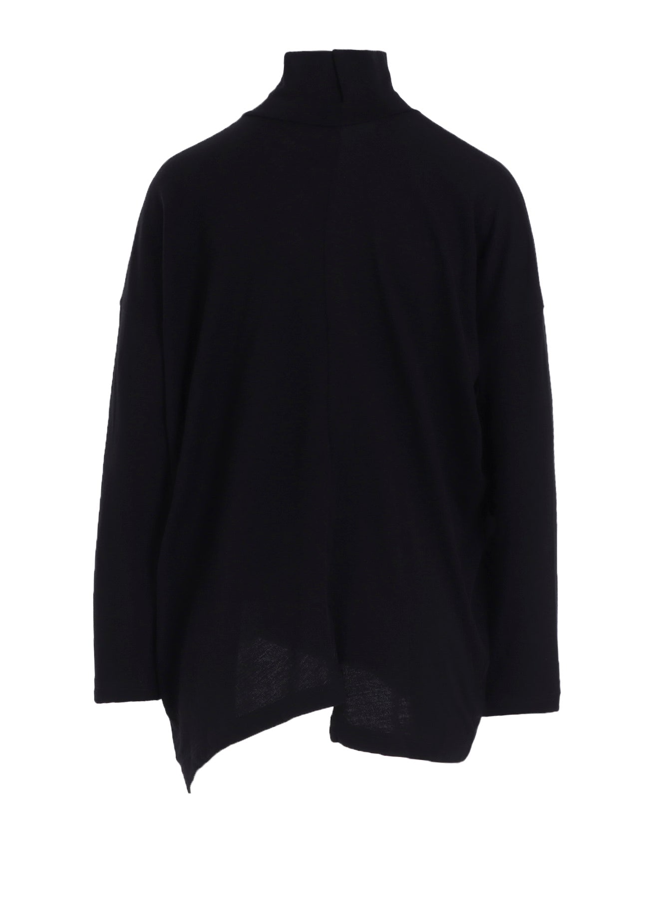 SOFT GAUZE JERSEY ASYMMETRIC HI-NECK PULLOVER