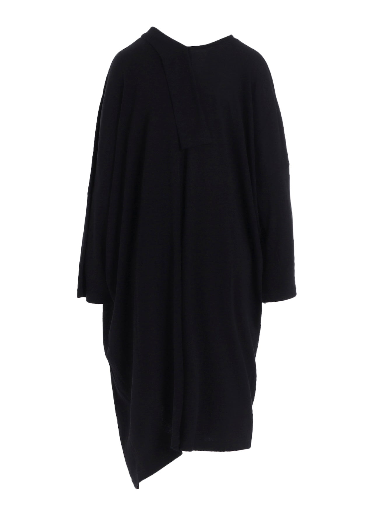 SOFT GAUZE JERSEY ASYMMETRIC DRAPE DRESS