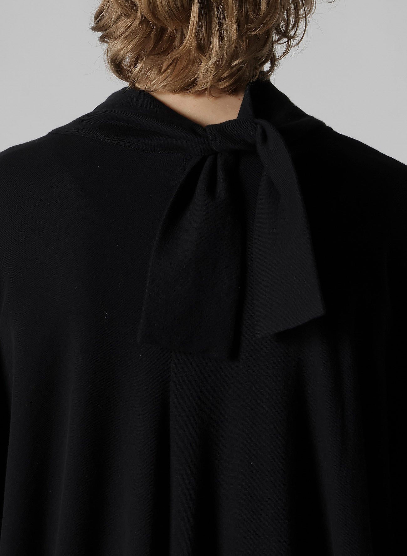 SOFT GAUZE JERSEY ASYMMETRIC DRAPE DRESS