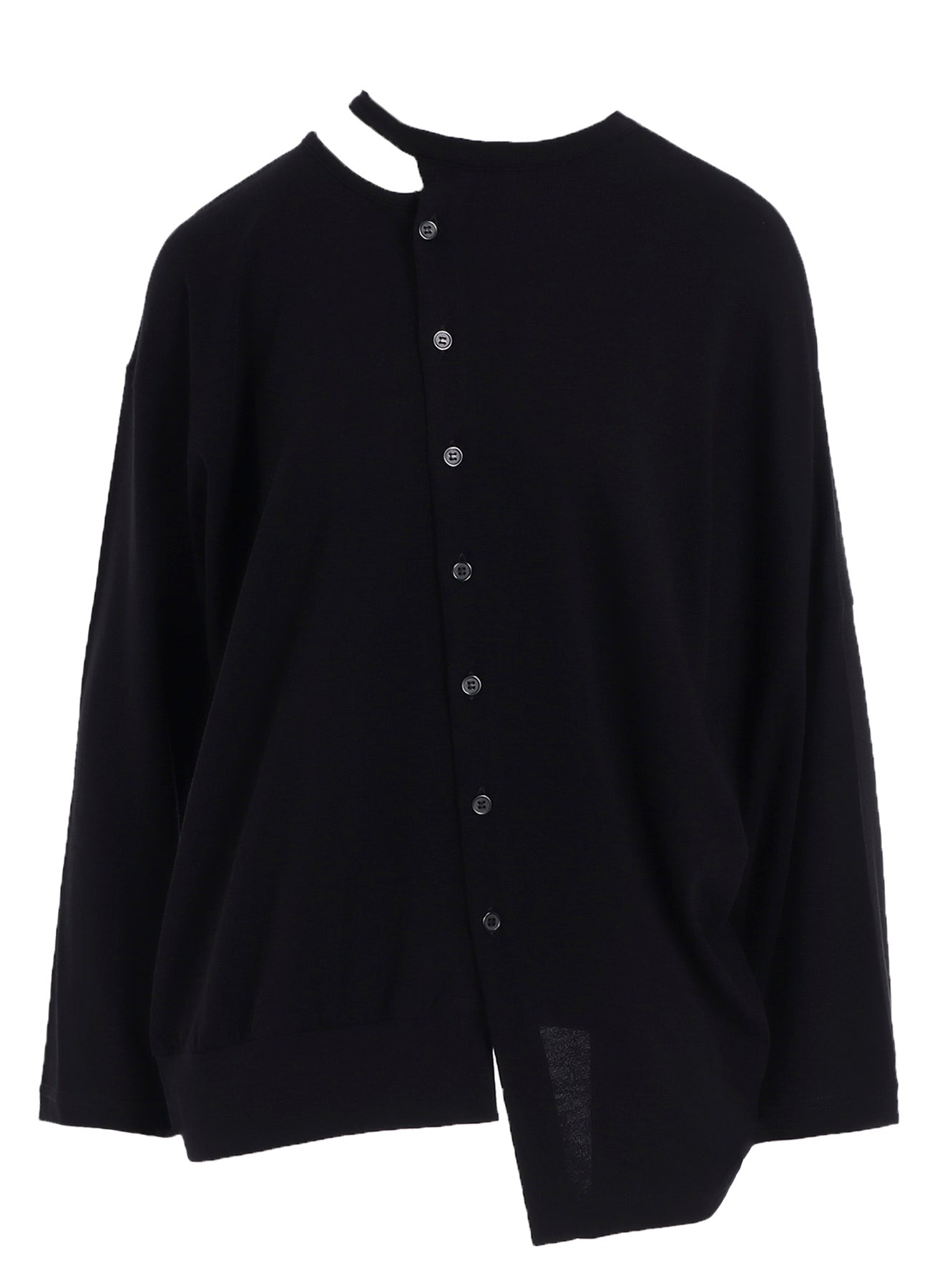 SOFT GAUZE JERSEY ASYMMETRIC DRAPE CARDIGAN