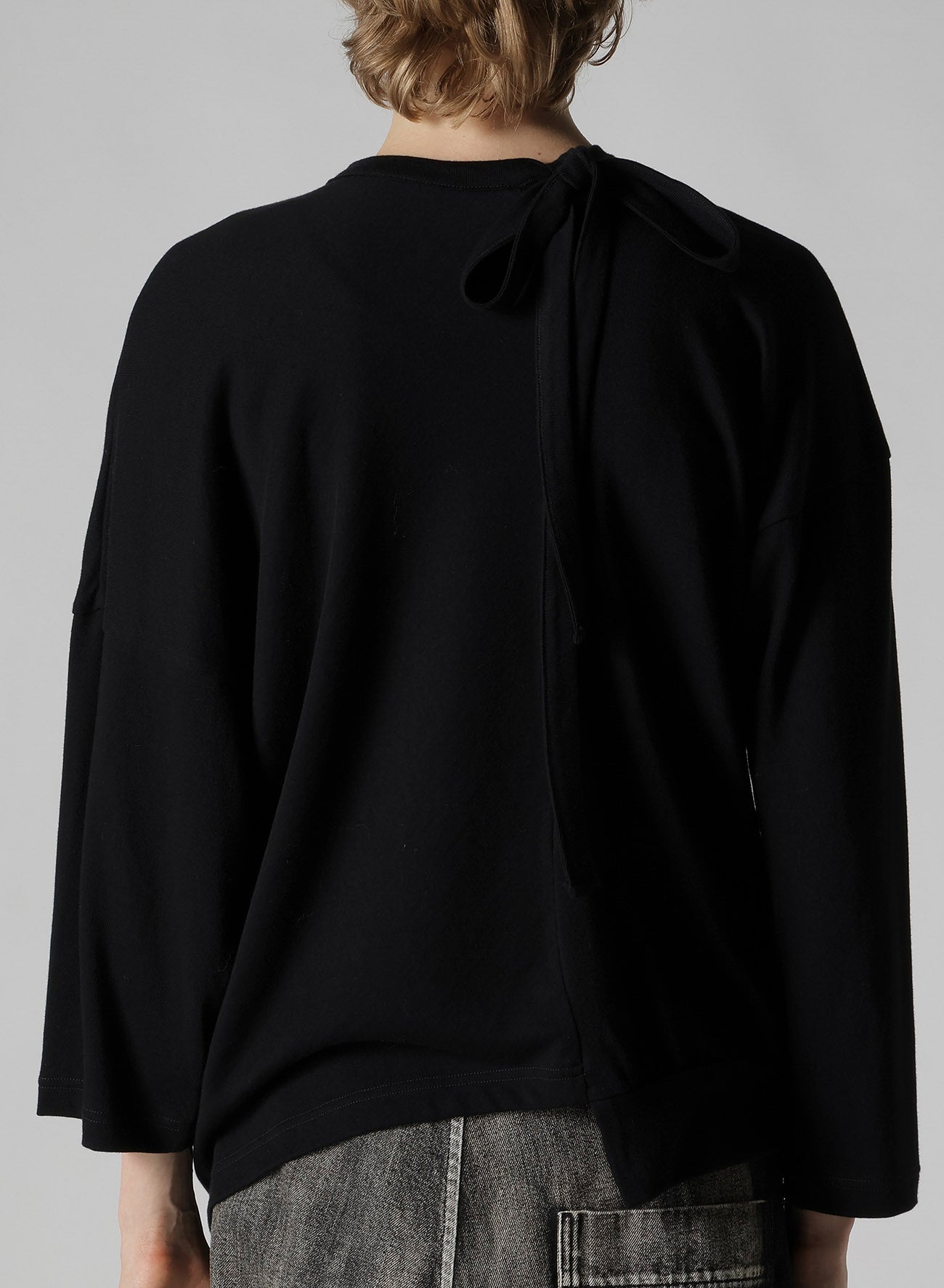 SOFT GAUZE JERSEY ASYMMETRIC DRAPE CARDIGAN