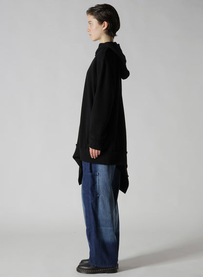 SOFT FRENCHTERRY ASSYMETRIC HOODIE