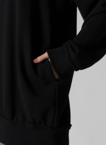 SOFT FRENCHTERRY ASSYMETRIC HOODIE