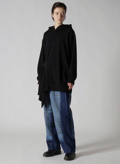 SOFT FRENCHTERRY ASSYMETRIC HOODIE