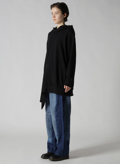 SOFT FRENCHTERRY ASSYMETRIC HOODIE