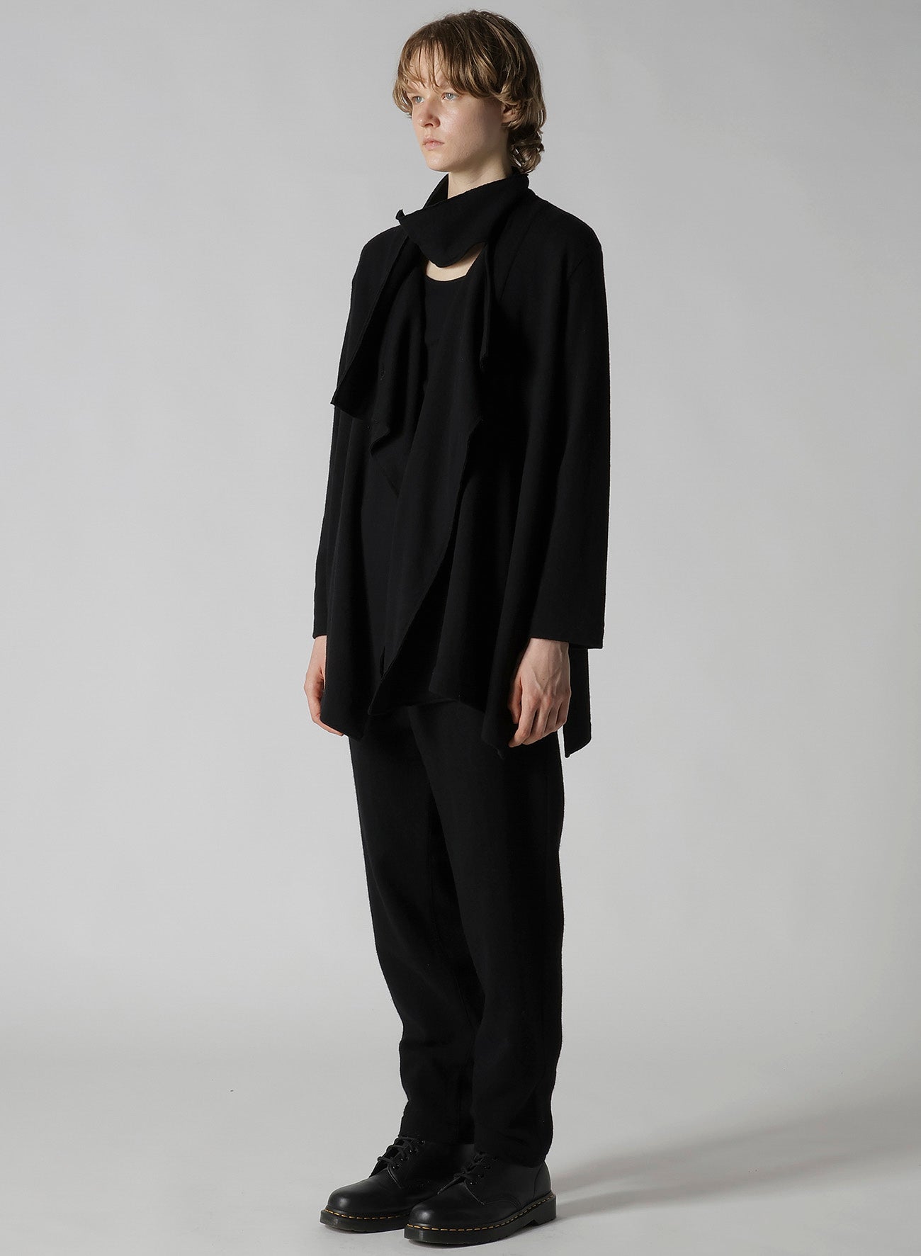 W/NY JERSEY HIGH NECK CARDIGAN