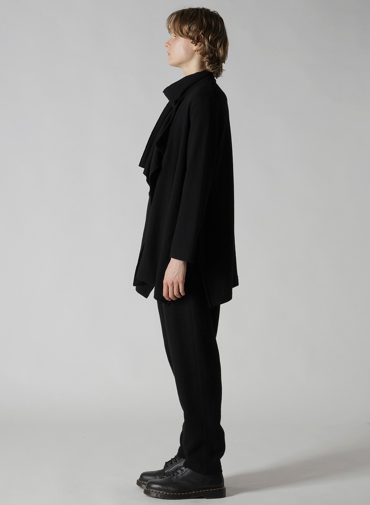 W/NY JERSEY HIGH NECK CARDIGAN