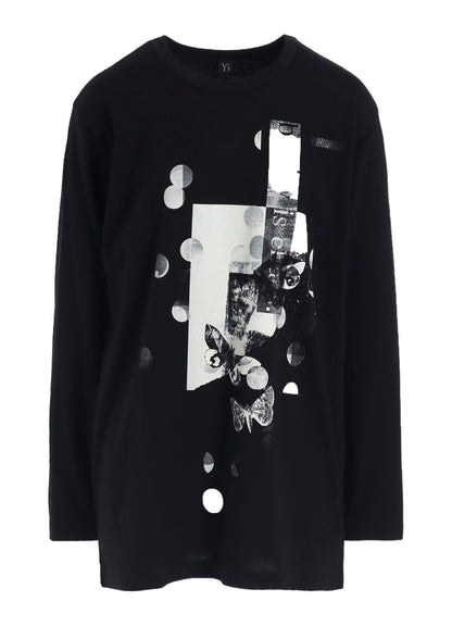 POLKA DOT / BUTTERFLY PRINT LONG SLEEVE T